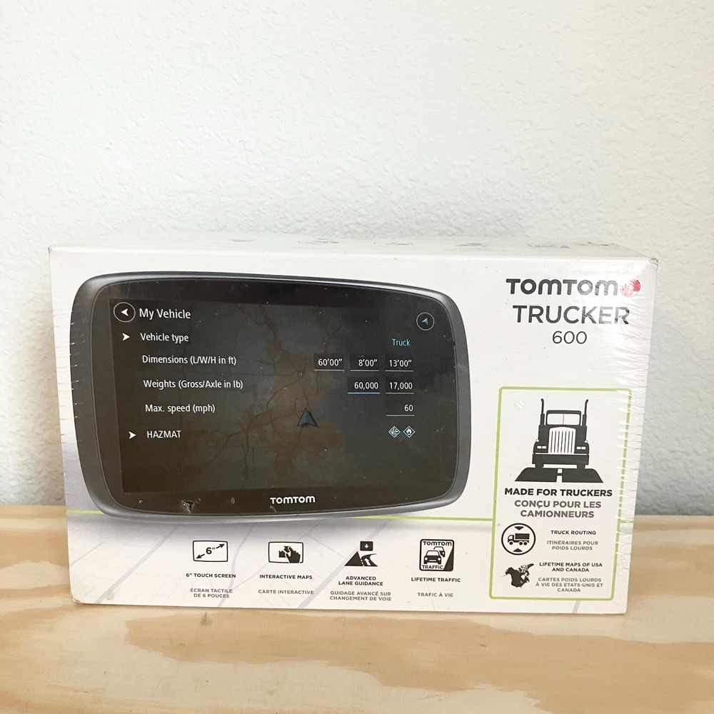 TomTom Trucker 600 6" GPS Truck Navigation Lifetime Maps Traffic